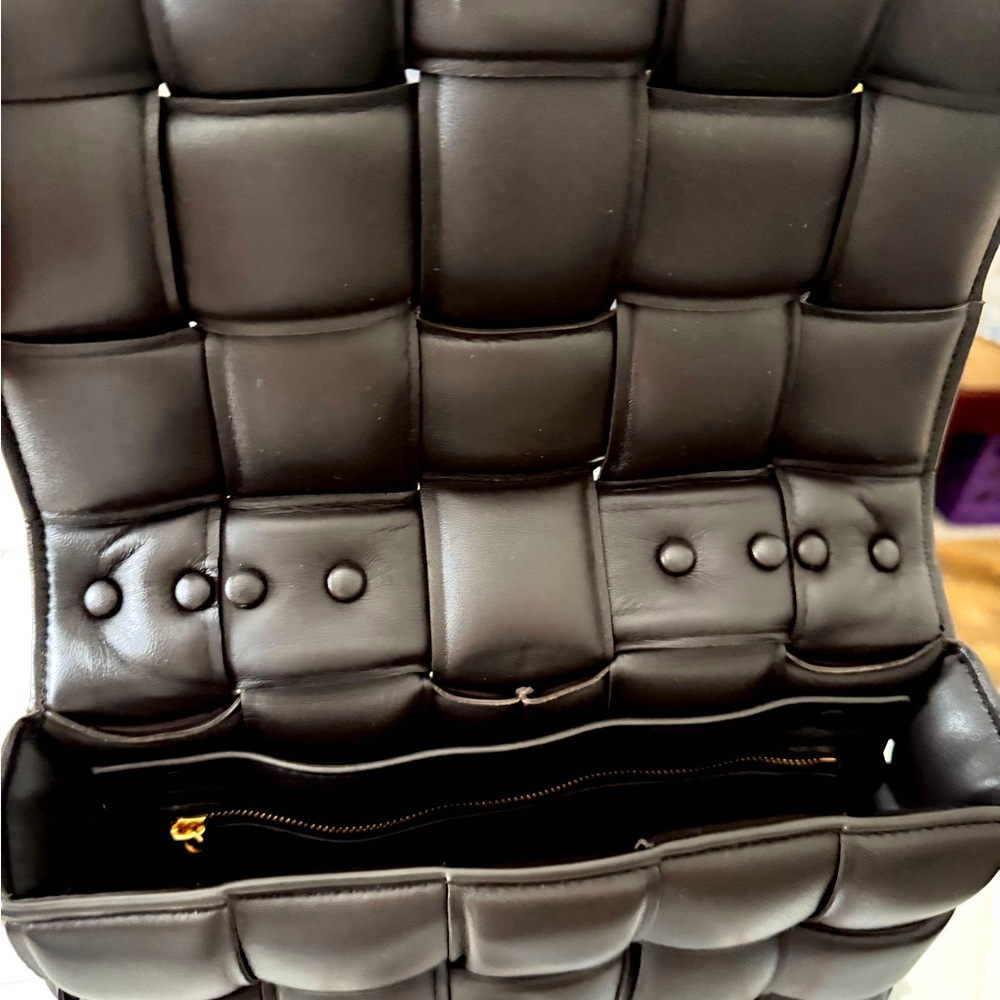 Elegant 🔥Bottega Veneta Chain Cassette ChocolatePadded Intreccio Leather - Picture 13 of 16
